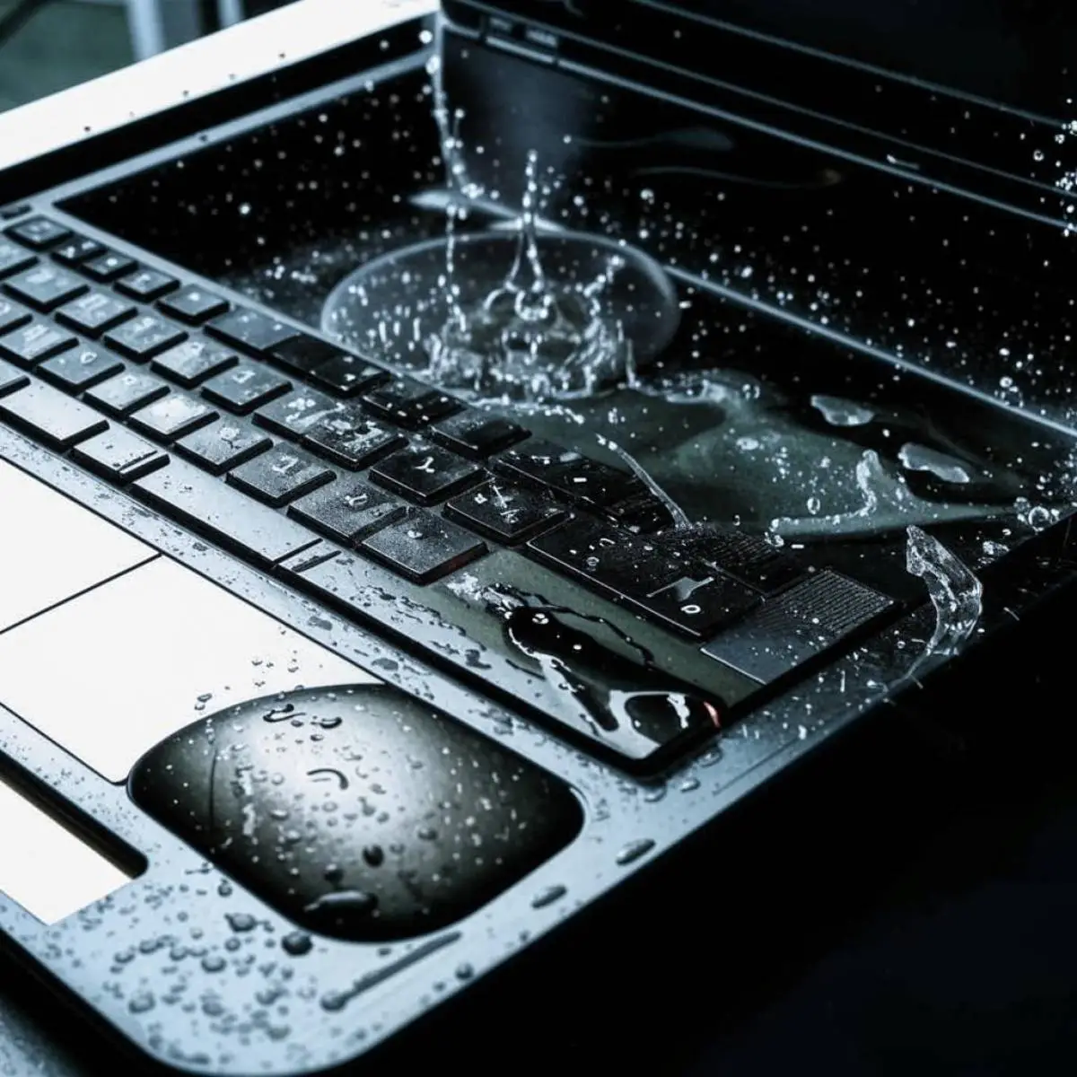 Клавиатура на ноутбуке залита водой